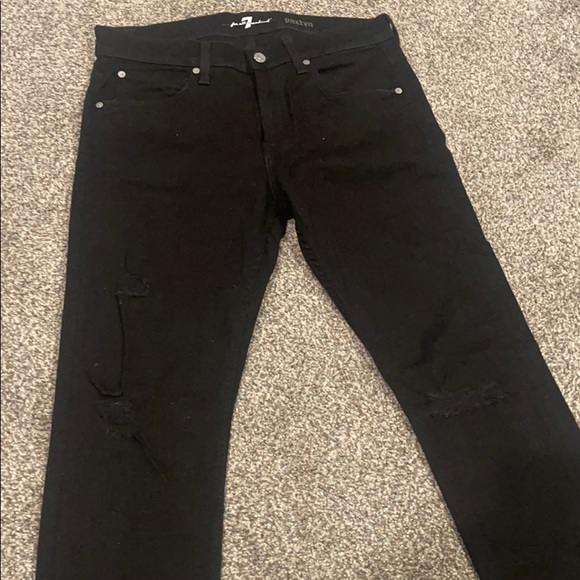 7 For All Mankind Distressed Denim Paxtyn - Picture 3 of 3